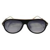 *Tom Ford Nicolai-2 TF624 01C Acetate Frame Smoke Mirrored Lens Pilot Aviator Sunglasses w/Case