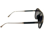 *Tom Ford Nicolai-2 TF624 01C Acetate Frame Smoke Mirrored Lens Pilot Aviator Sunglasses w/Case