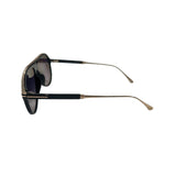 *Tom Ford Nicolai-2 TF624 01C Acetate Frame Smoke Mirrored Lens Pilot Aviator Sunglasses w/Case