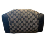 *VINTAGE Gucci GG Monogram Canvas & Leather Trim North-South Zip Top Dual Handle Tote Bag