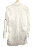 *Veronica Beard Saude Cotton Poplin Long Roll Sleeve Gold Button Popover Mini Shirt Dress, Size 0
