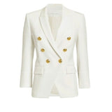 *Veronica Beard Empire Double Breasted Peak Lapel 3/4 Sleeve Dickey Blazer, Size 4