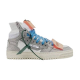 *Off-White 3.0 Off-Court Glittered Lace-Up High-Top Sneakers, Size 38