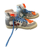 *Off-White 3.0 Off-Court Glittered Lace-Up High-Top Sneakers, Size 38