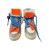 *Off-White 3.0 Off-Court Glittered Lace-Up High-Top Sneakers, Size 38