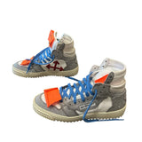 *Off-White 3.0 Off-Court Glittered Lace-Up High-Top Sneakers, Size 38