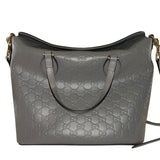 *Gucci Signature Guccissima Embossed Leather Fold Over Closure Medium Tote Bag