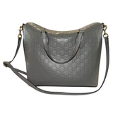 *Gucci Signature Guccissima Embossed Leather Fold Over Closure Medium Tote Bag