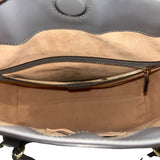 *Gucci Signature Guccissima Embossed Leather Fold Over Closure Medium Tote Bag
