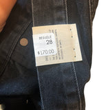 *NWT AGOLDE Parker Denim High-Rise Angled Hem Mini Skirt, Size 28 (6)