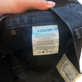 *NWT AGOLDE Parker Denim High-Rise Angled Hem Mini Skirt, Size 28 (6)