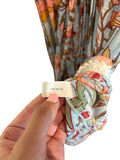 *Poupette St. Barth Sasha Floral Flutter Sleeve Fringed V-Neck Trapeze Self Belt Midi Dress, Size XS