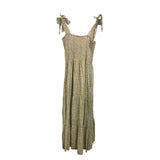 *XiRENA Lorraine Cotton & Silk Floral Tie Shoulder Strap Smocked Bodice Tiered Maxi Dress, Size L