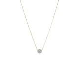 *Mejuri Large 14K Gold & Pave Diamond Round Pendant Necklace