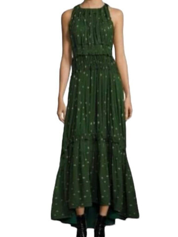 *NWT 3.1 Phillip Lim Silk Polka Dot Sleeveless Round Neck Pintuck Gown Maxi Dress, Size 4