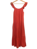 *XiRENA Rumer Cotton Gauze Sleeveless Ruffle Trim Scoop Tank Tiered Midi Dress, Size XS