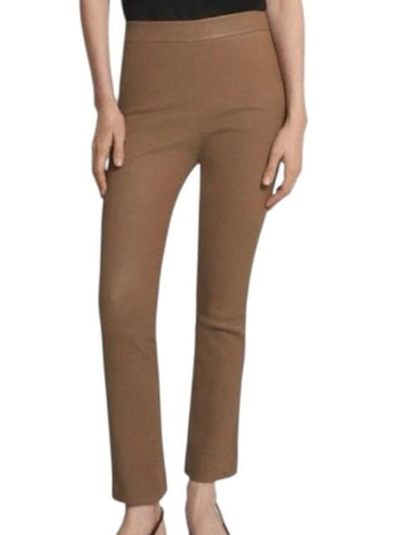 *NWT Theory Slim Kick Lamb Leather High Rise Flat Front Side Zipper Bootcut Pants, Size 00