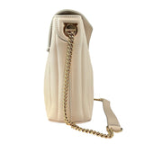 *Salvatore Ferragamo Quilted Leather Envelope Flap Front Gancini Chain Strap Shoulder Bag