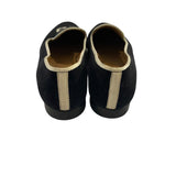 *Stubbs & Wootten Velvet I DO Embroidered Block Lettering Smoking Loafers Slippers Flats, Size 10