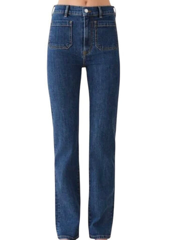 *Jeanerica Vintage 95 High-Rise Patch Pocket Wide Leg Full Length Jeans, Size 29