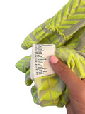 *Devotion Twins Ella Neon Embroidered Geometric 3/4 Sleeve Split Neck Tiered Mini Dress, Size M