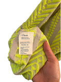 *Devotion Twins Ella Neon Embroidered Geometric 3/4 Sleeve Split Neck Tiered Mini Dress, Size M