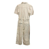 *Citizens of Humanity Miki Cotton Twill Stud Close Wide-Leg Utility Overall Jumpsuit, Size 6