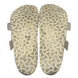 *Birkenstock Arizona Leather Oversized Buckle Double Strap Slide Sandals, Size 40