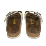 *Birkenstock Arizona Leather Oversized Buckle Double Strap Slide Sandals, Size 40