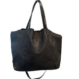 *Numero 10 Belen Distressed Pebbled Leather Slouchy Crossbody Tote Bag