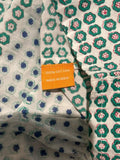 *NWT Oliphant V-Neck Astrid Cotton Block Print Flutter Sleeve Split Neck Tiered Maxi Dress, Size L
