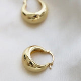 Katie Waltman Coco 14K Gold Plate Chunky Hoop Earrings