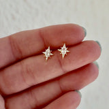 Katie Waltman Starlight CZ 14K Gold Plate Stud Earrings