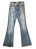 *Mother The Weekender Fray High-Rise Flare-Leg Raw Hem Jeans, Size 25 (0)