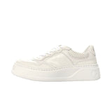 *Gucci GG Embossed Perforated Lace-Up Low-Top Sneakers, Size 38.5