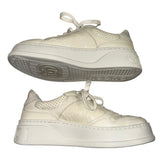 *Gucci GG Embossed Perforated Lace-Up Low-Top Sneakers, Size 38.5