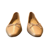 *Veronica Beard Cecile Leather Snip Toe Covered 1.5" Block Heel Ballet Pumps, Size 8
