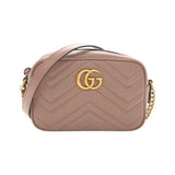 *Gucci GG Marmont Matelasse Mini Chain & Leather Strap Zip Top Crossbody Camera Bag