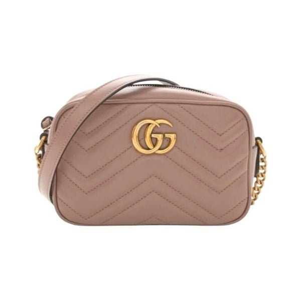 *Gucci GG Marmont Matelasse Mini Chain & Leather Strap Zip Top Crossbody Camera Bag