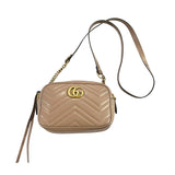 *Gucci GG Marmont Matelasse Mini Chain & Leather Strap Zip Top Crossbody Camera Bag