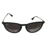 *Ray Ban Erika 4171 Round Matte Rubber Frame Gray Gradient Lens Polarized Sunglasses w/Case