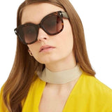 *Tom Ford Beatrix-2 TF613 52T Cat Eye Acetate Havana Frame Pink Lens Sunglasses w/Case