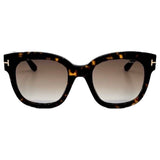 *Tom Ford Beatrix-2 TF613 52T Cat Eye Acetate Havana Frame Pink Lens Sunglasses w/Case