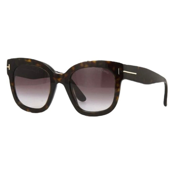 *Tom Ford Beatrix-2 TF613 52T Cat Eye Acetate Havana Frame Pink Lens Sunglasses w/Case