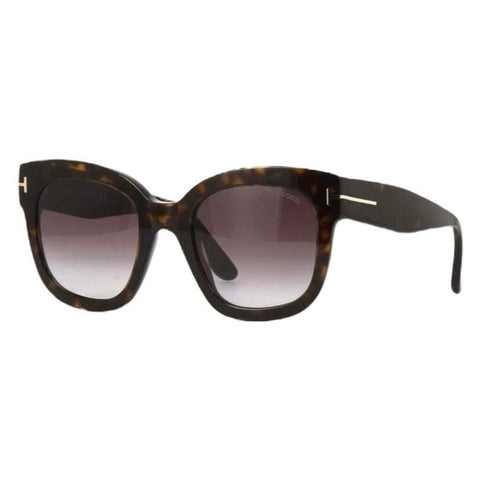 *Tom Ford Beatrix-2 TF613 52T Cat Eye Acetate Havana Frame Pink Lens Sunglasses w/Case