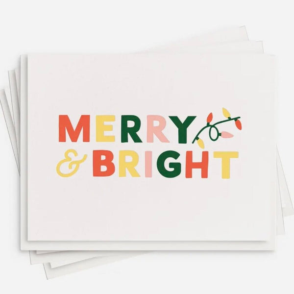 Dahlia Press Merry & Bright Letterpress Boxed Folded Note Cards