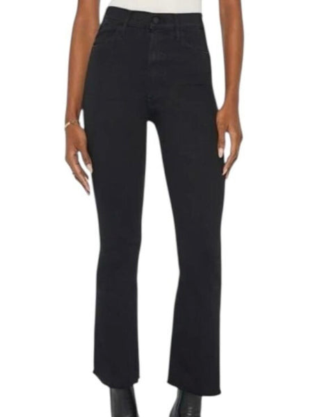 *Mother The Hustler Ankle Fray High-Rise Kick Flare Leg Raw Hem Jeans, Size 28 (6)