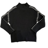 *Rails Liam Merino Wool Blend Rib Whipstitch Mock Neck Sweater, Size XS