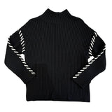*Rails Liam Merino Wool Blend Rib Whipstitch Mock Neck Sweater, Size XS