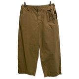 *Rag & Bone Banks Cotton Twill High-Rise Wide Leg Cropped Pants, Size 8